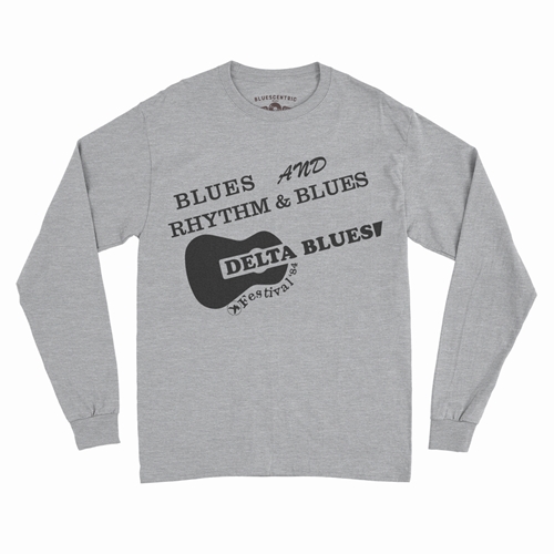 Small Batch Ltd Edition Delta Blues Fest 1984 Reissue Long Sleeve T-Shirt - longsleeveathleticheather