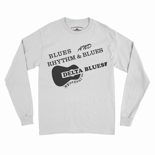Small Batch Ltd Edition Delta Blues Fest 1984 Reissue Long Sleeve T-Shirt - longsleevewhite