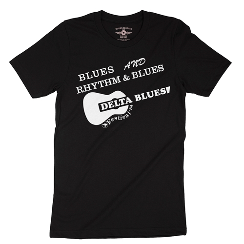 Small Batch Ltd Edition Delta Blues Fest 1984 Reissue T-Shirt - Lightweight Vintage Style - vintageblack