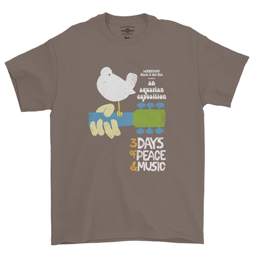 Woodstock Festival Poster T-Shirt - Classic Heavy Cotton - classictaupe