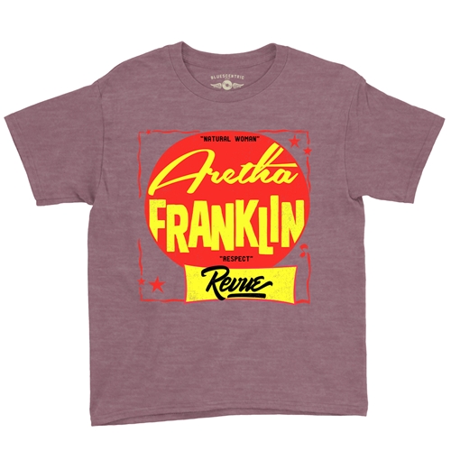 The Aretha Franklin Revue Youth T-Shirt - Lightweight Vintage Children & Toddlers - youthheathermaroon