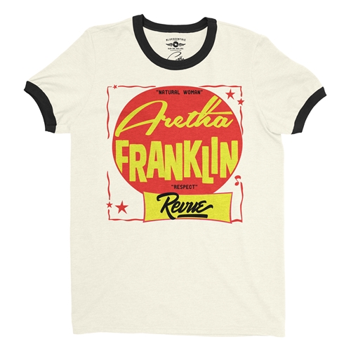 The Aretha Franklin Revue Ringer T-Shirt - ringernaturalblacktrim