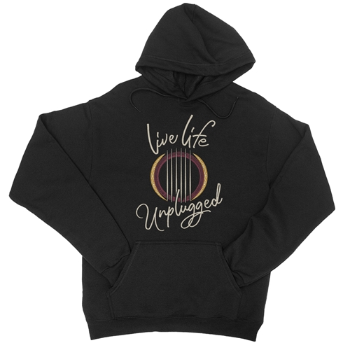 Live Life Unplugged Pullover Jacket - hoodieblack