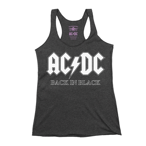 AC/DC Back in Black Album Cover Racerback Tank - Women