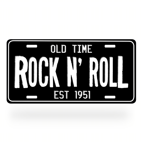 Led Zeppelin Rock And Roll California Aluminum Vanity License Plate Black 