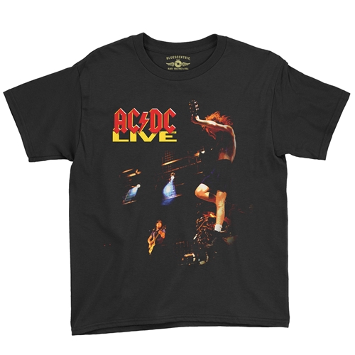 AC/DC Live Youth T-Shirt - Lightweight Vintage Children & Toddlers - youthblack