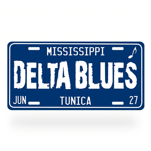 Delta Blues Music License Plate