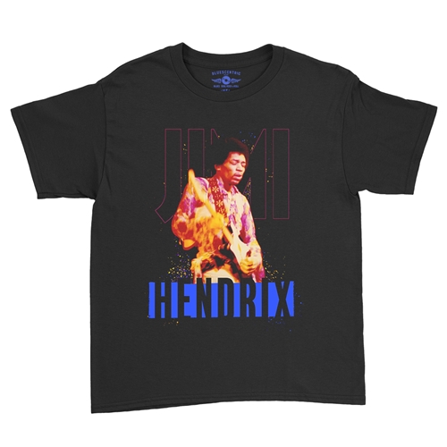Hendrix Paint Splatter Youth T-Shirt - Lightweight Vintage Children & Toddlers - youthblack