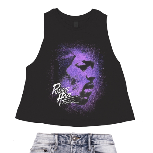 Jimi Hendrix Purple Haze Racerback Crop Top - Women