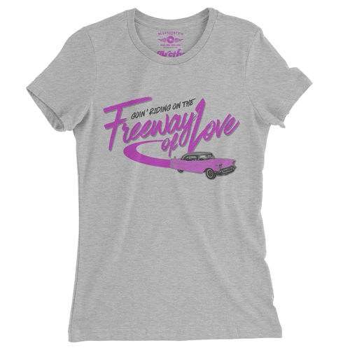 Aretha Franklin Freeway of Love Ladies T Shirt - Relaxed Fit - ladiesathleticheather