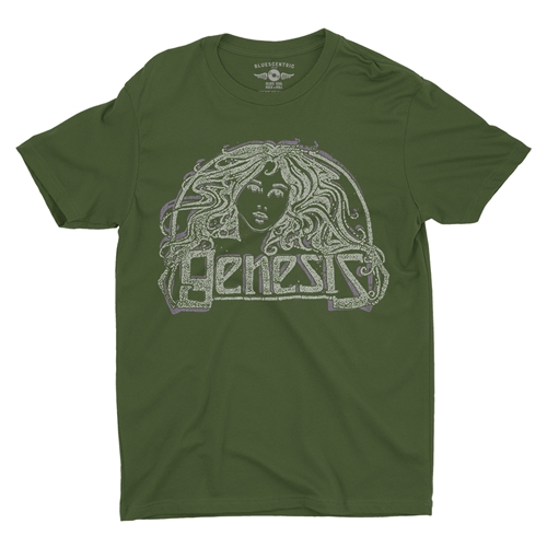 Vintage Genesis Hair Logo Tee T-Shirt - Lightweight Vintage Style - vintageolive