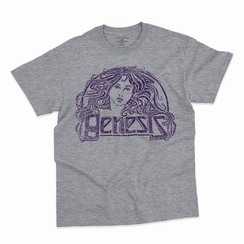 Vintage Genesis Hair Logo Tee T-Shirt - Classic Heavy Cotton - heatherathletic