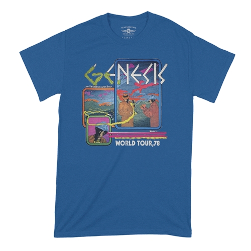 Genesis 1978 Tour T-Shirt - Classic Heavy Cotton - classicroyalblue
