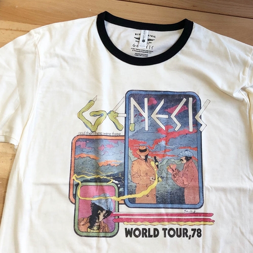Genesis 1978 Tour Ringer T-Shirt - ringernaturalblacktrim