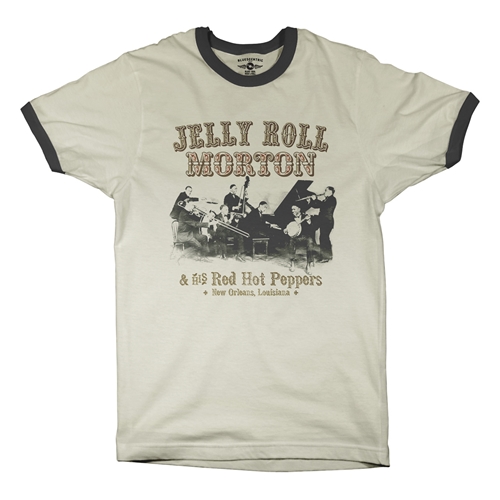 Jelly Roll Morton & his Red Hot Peppers Ringer T-Shirt - ringernaturalblacktrim