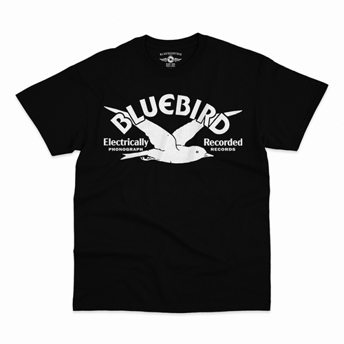Bluebird Records Logo T-Shirt - Classic Heavy Cotton - classicblack