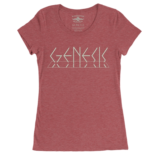 Genesis Lamb Logo Ladies T Shirt - Relaxed Fit - ladiesheatherred