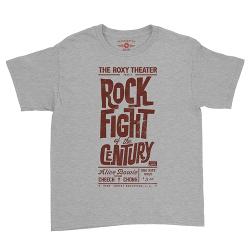 Rock Fight of the Century Cheech and Chong Youth T-Shirt - Lightweight Vintage Children & Toddlers - youthheatherathletic