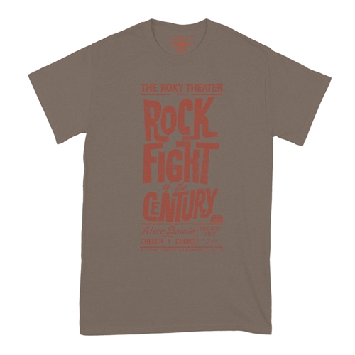 Rock Fight of the Century Cheech and Chong T-Shirt - Classic Heavy Cotton - classictaupe