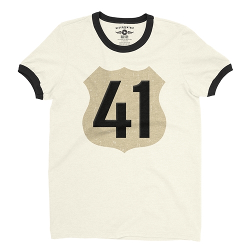 Highway 41 Ringer T-Shirt - ringernaturalblacktrim