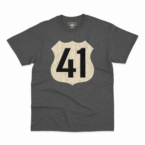Highway 41 T-Shirt - Classic Heavy Cotton - classicheathergrey