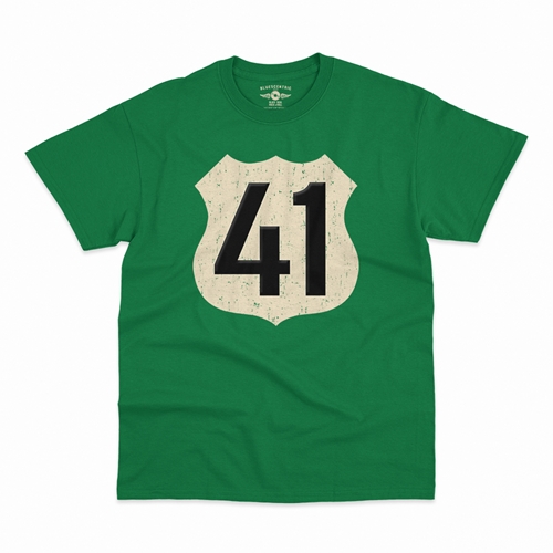 Highway 41 T-Shirt - Classic Heavy Cotton - classickellygreen