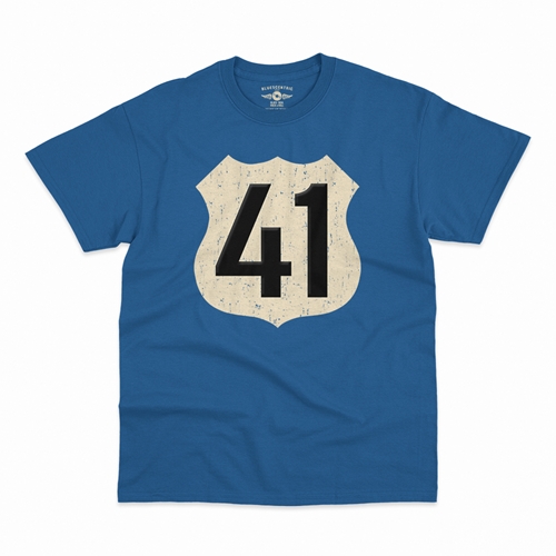 Highway 41 T-Shirt - Classic Heavy Cotton - classicroyalblue