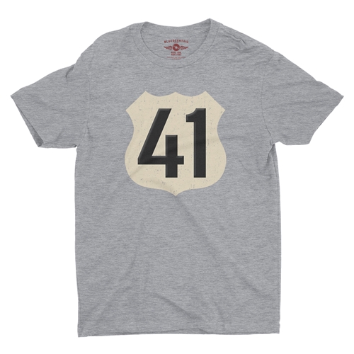 Highway 41 T-Shirt - Lightweight Vintage Style - vintageathleticheather
