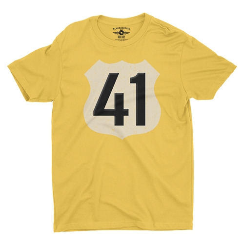 Highway 41 T-Shirt - Lightweight Vintage Style - vintagemaizeyellow