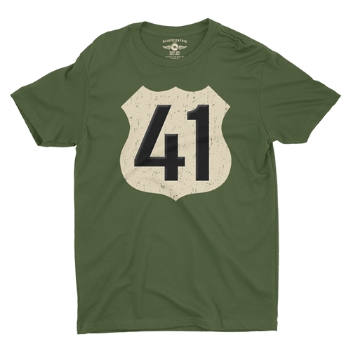 Highway 41 T-Shirt - Lightweight Vintage Style - vintageolive
