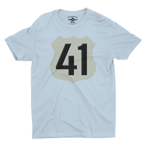 Highway 41 T-Shirt - Lightweight Vintage Style - vintagethrowbackblue