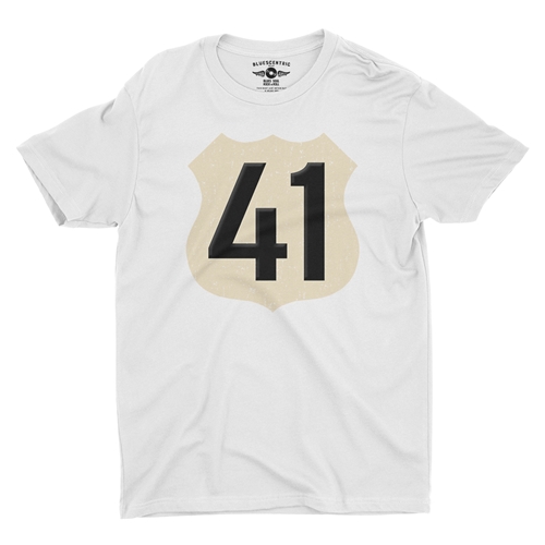 Highway 41 T-Shirt - Lightweight Vintage Style - vintagewhite