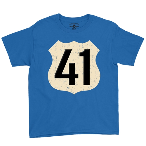 Highway 41 Youth T-Shirt - Lightweight Vintage Children & Toddlers - youthroyalblue