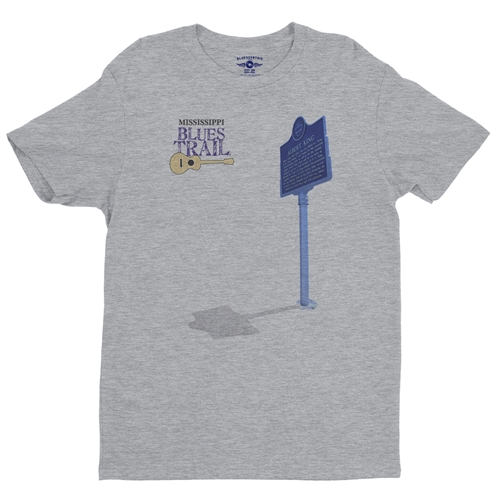 Mississippi Blues Trail Albert King T-Shirt - Lightweight Vintage Style - vintageathleticheather