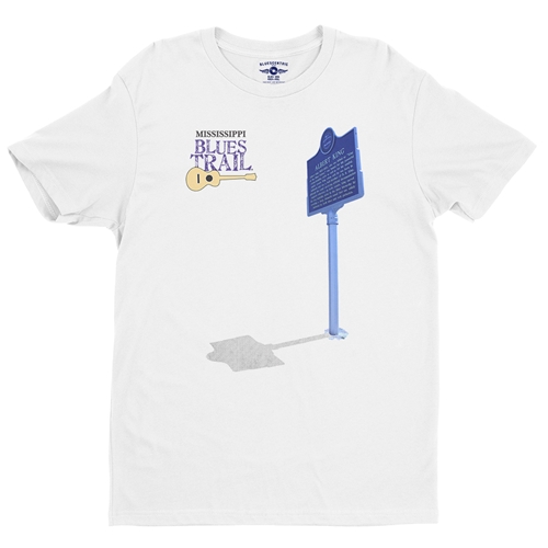 Mississippi Blues Trail Albert King T-Shirt - Lightweight Vintage Style - vintagewhite