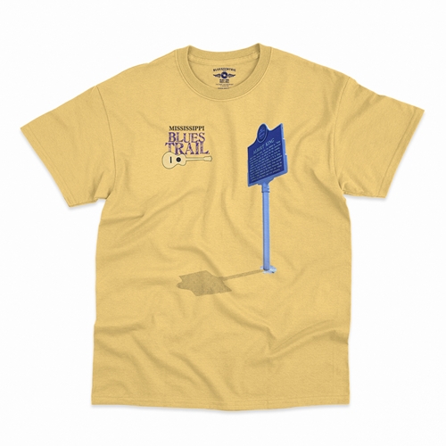 Mississippi Blues Trail Albert King T-Shirt - Classic Heavy Cotton - classicyellow