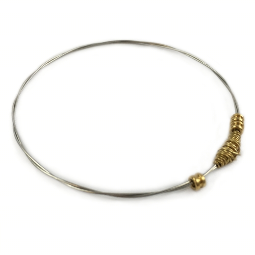 Upcycled Guitar String Thin, Light, Stackable Karma Bangle