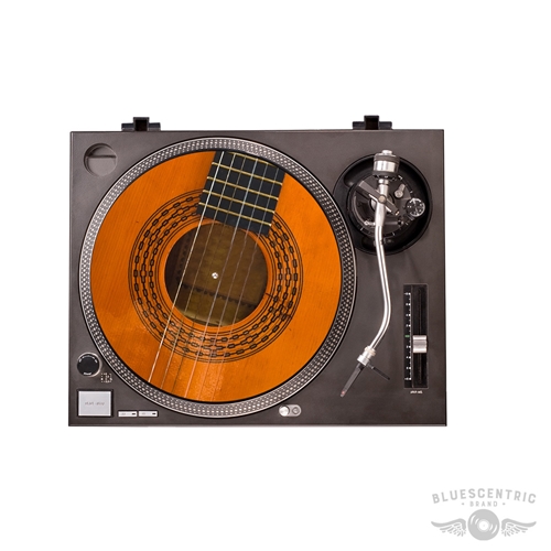 Graphic Acoustic Guitar Vinyl Record Turntable Slip Mat