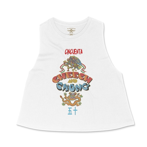 Small Batch Ltd. Edition Cheech & Chong Debut 50th Racerback Crop Top - Women