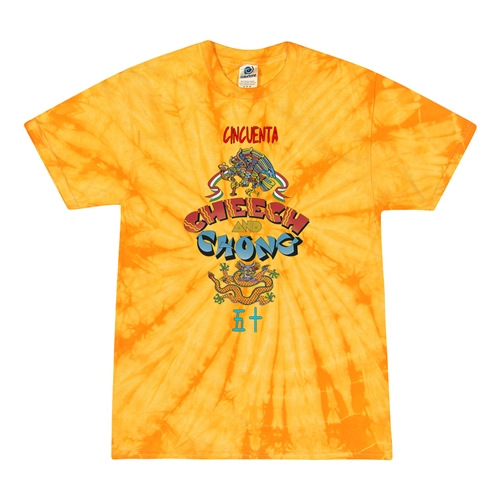 Small Batch Ltd. Edition Cheech & Chong Debut 50th Tie-Dye T-Shirt - Cali Yellow
