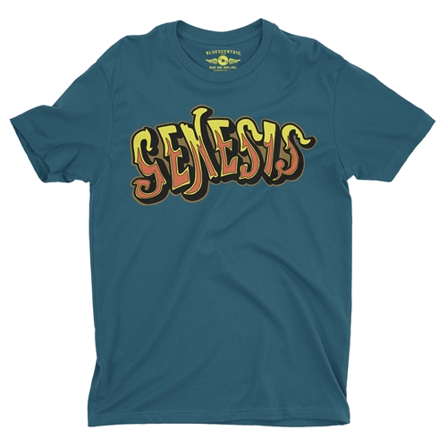 Genesis Croquet Logo T-Shirt - Lightweight Vintage Style - vintagedeepteal