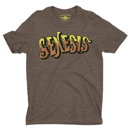 Genesis Croquet Logo T-Shirt - Lightweight Vintage Style - vintageheatherbrown