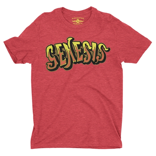 Genesis Croquet Logo T-Shirt - Lightweight Vintage Style - vintageheatherred