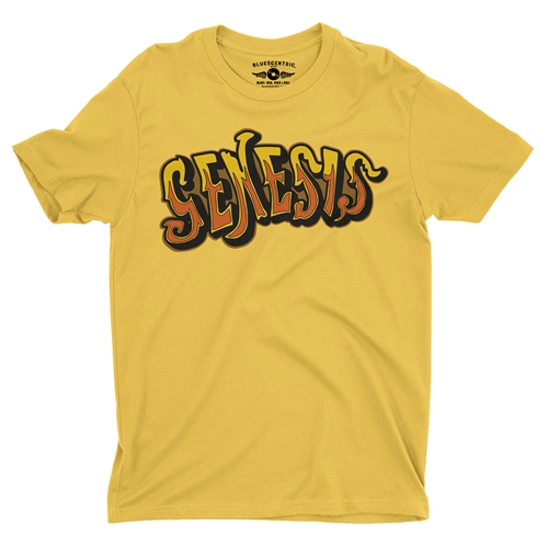 Genesis Croquet Logo T-Shirt - Lightweight Vintage Style - vintagemaizeyellow