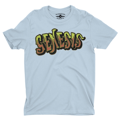 Genesis Croquet Logo T-Shirt - Lightweight Vintage Style - vintagethrowbackblue