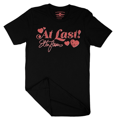 Etta James Red Heart T-Shirt - Lightweight Vintage Style - vintageblack