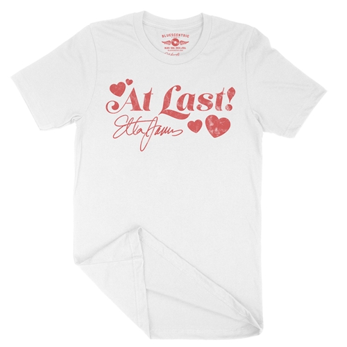 Etta James Red Heart T-Shirt - Lightweight Vintage Style - vintagewhite