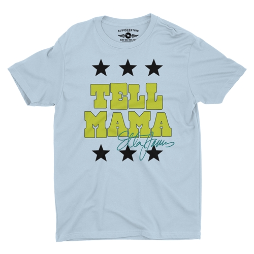 Etta James Tell Mama Signature T-Shirt - Lightweight Vintage Style - vintagethrowbackblue