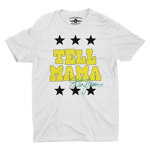 Etta James Tell Mama Signature T-Shirt - Lightweight Vintage Style - vintagewhite