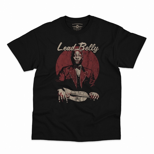 Lead Belly Lap Guitar T-Shirt - Classic Heavy Cotton